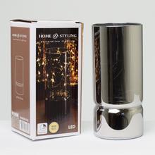 Sklenený valec s LED osvetlením, 15 cm, 2 varianty.