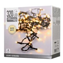 LED svetielka s teplou bielou farbou, 320 LED, 24m dlhé, 8 funkcií.