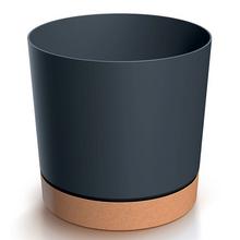 Kvetináč Tubo PM Antracit s miskou