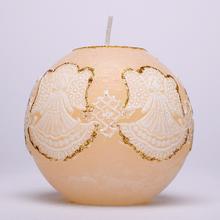 Vianočná sviečka Anjel Rustiko Dioda Guľa 100 Ecru