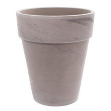 Vysoký kvetináč v farbe basalt/umbra s hladkým povrchom.