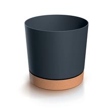 Kvetináč Tubo PM Antracit s miskou