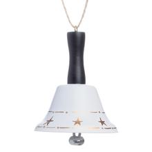 Biely železný zvonček s rúčkou