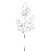 Umelý konárik so strieborným glitrom, 72 cm