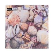 Vzorované servítky s motívom mušlí.