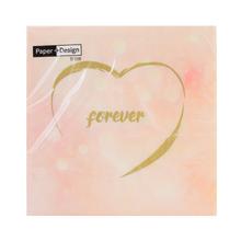 Vzorované servítky s nápisom forever.