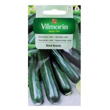 Semená cukety Black Beauty v obale.