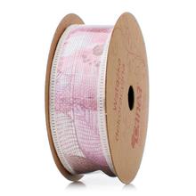 Látková stuha v ružových odtieňoch, šírka 2,5 cm, dĺžka 5 m.