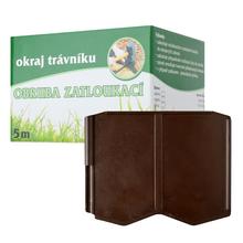 Hnedá zatĺkacia obruba na záhradu, 5 metrov.
