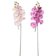 Umelé kvety orchidey v dvoch farbách, 73 cm vysoké.