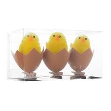 Žlté kuriatka v béžovej škrupinke, balenie 3 kusy.