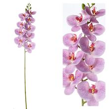 Umelá orchidea Phalenopsis v ružovo-fialovej farbe s bodkami, 96 cm.