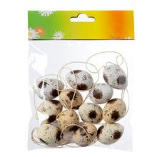 Sada plastových vajíčok v hnedej a bielej farbe, 12 kusov.