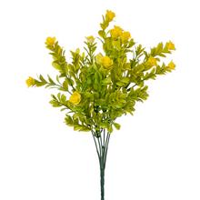 Žltý zápich kvetov s listami, 33 cm