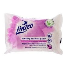 Vlhčený toaletný papier LINTEO s kyselinou mliečnou, 60 kusov.