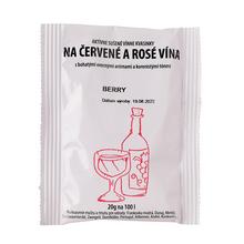 Vínne kvasinky na červené víno FERVENS BERRY v obale.