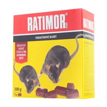 RATIMOR PLUS parafínové bloky 300g s hlodavcami na obale.