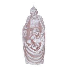 Sviečka Svätá rodina s betlehemom v cappuccino farbe.