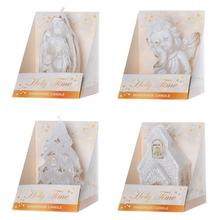 Vianočné sviečky v mixe, anjel a iné postavy.