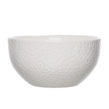 Biela miska Sofia s textúrou, priemer 14 cm.