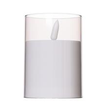 LED sviečka v tube, biela, 7x10cm