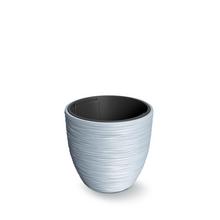 Sivý obal na kvetináč s vnútorným vložkom.