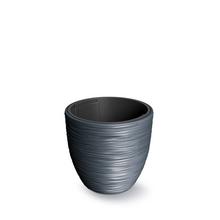 Obal na kvetináč FURU v antracitovej farbe, mrazuvzdorný, okrúhly.