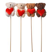 Medvedík so srdcom zápich mix 8 cm.