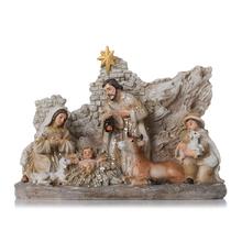 Vianočný betlehem s postavami a zvieratami, 10 cm.