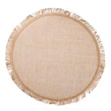 Prestieranie z juty s franjami, priemer 40 cm.