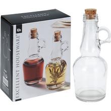 Sklenená fľaša s korkovou zátkou, 250 ml.