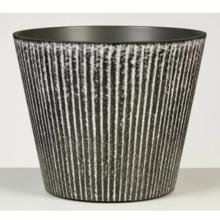 Okrúhly mrazuvzdorný kvetináč Purista+IML White Line 265/30