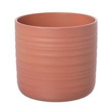 Keramický kvetináč SUNBURN 850/20 v hnedo-oranžovej farbe.