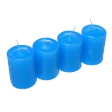 Sviečky adventné v tyrkysovo-modrej farbe.