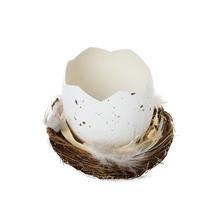 Hniezdo so škrupinou v bielej farbe