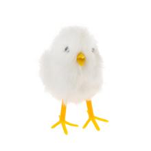 Biele kuriatko s žltými nohami, 7 cm vysoké.