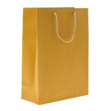 Žltá papierová taška Kraft s uškom.