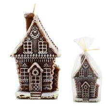 Veľký hnedý perníkový domček sviečka.