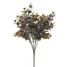 Umelá zeleň eukalyptus drobný zelono-modrý metal 38cm