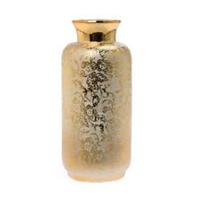 Keramická váza na suché aranžovanie v zlatej farbe.