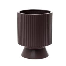 Obal na podstavci keramika tmavohnedá