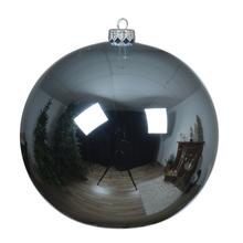 Modrá sklenená guľa na vianočný stromček, priemer 8 cm.
