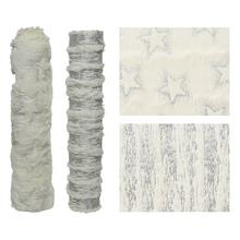 Štóla z polyest. ume. kožušiny silver s potlačou hviezd.