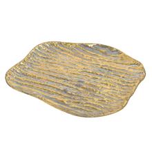 Stredný metalový podnos AR0670.50 so zlatým a strieborným povrchom.