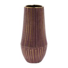 Okrúhly obal v burgundskej a zlatej farbe, priemer 13 cm, výška 27,5 cm.