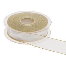 Biela stuha so zlatým lemom