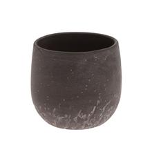 Obal v washed brown farbe, keramický kvetináč.