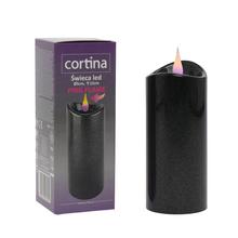 LED sviečka v grafitovej farbe s výškou 12 cm.