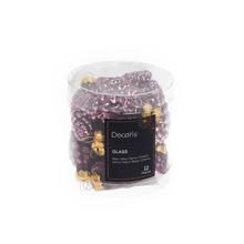 Sklenené vianočné gule v tmavo bordó farbe, lesklé a matné, balenie 12 kusov.