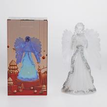 Sviečka s anjelom a bielymi krídlami, LED svetlo.